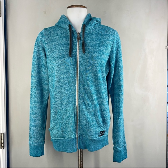 DC shoe hoodie sweater men'sMedium teal blue  skate y2k - Picture 1 of 8